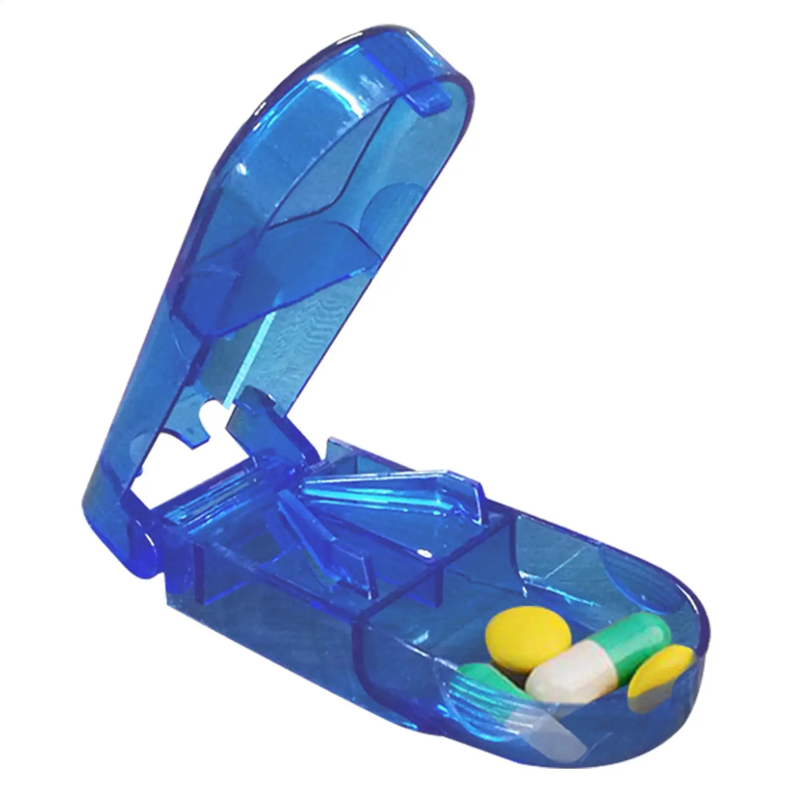 Pill Cutter Box Portable Drugs Box Tablet Cutter Splitter Medicine Pill Holder Pill Cutter Drugs Tablet Divider Storage Case
