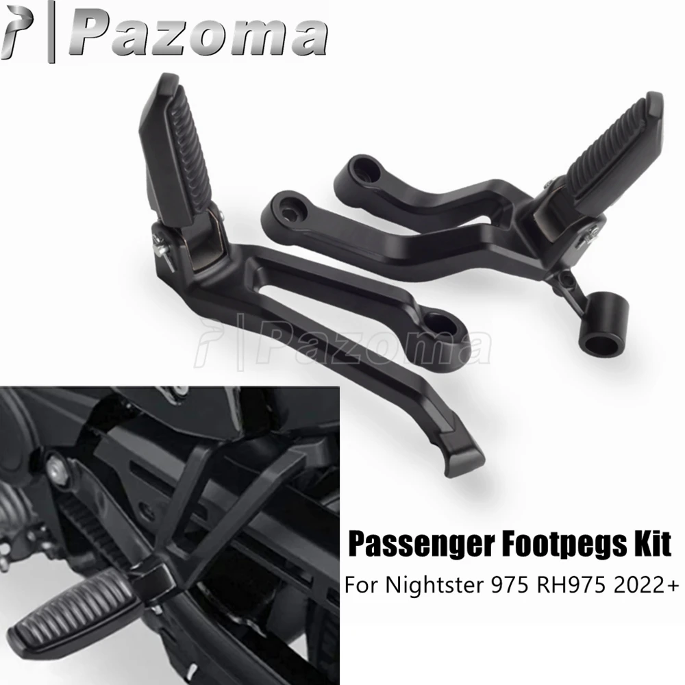 2022 Motorcycle Foot Rests Passenger Pegs W/ Side Supports Bracket Rear Mount Footpegs Kit For Harley Nightster 975 RH975 RH 975