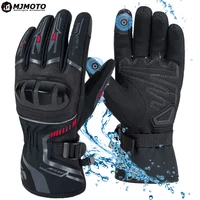 Guantes de invierno para motocicleta para hombres y mujeres, resistentes al agua, cálidos y fríos, guantes para montar en clima, pantalla táctil para ATV, UTV, carreras de carretera, moto de nieve