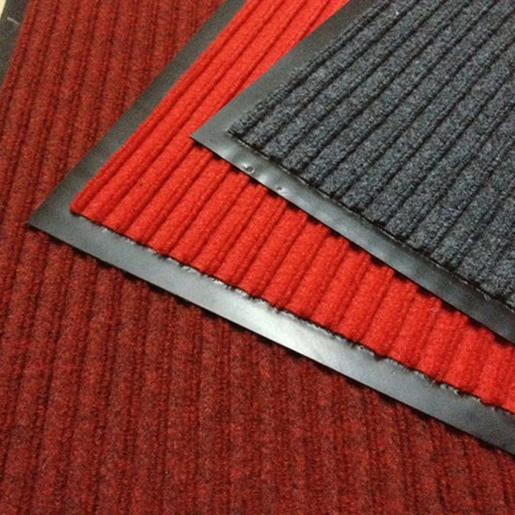 

Washable Pvc Entrance Mat Floor Rug Indoor Outdoor Non-Slip Durable Dirt Resistant Easy Clean Eco-Friendly Dark Red 40X60Cm
