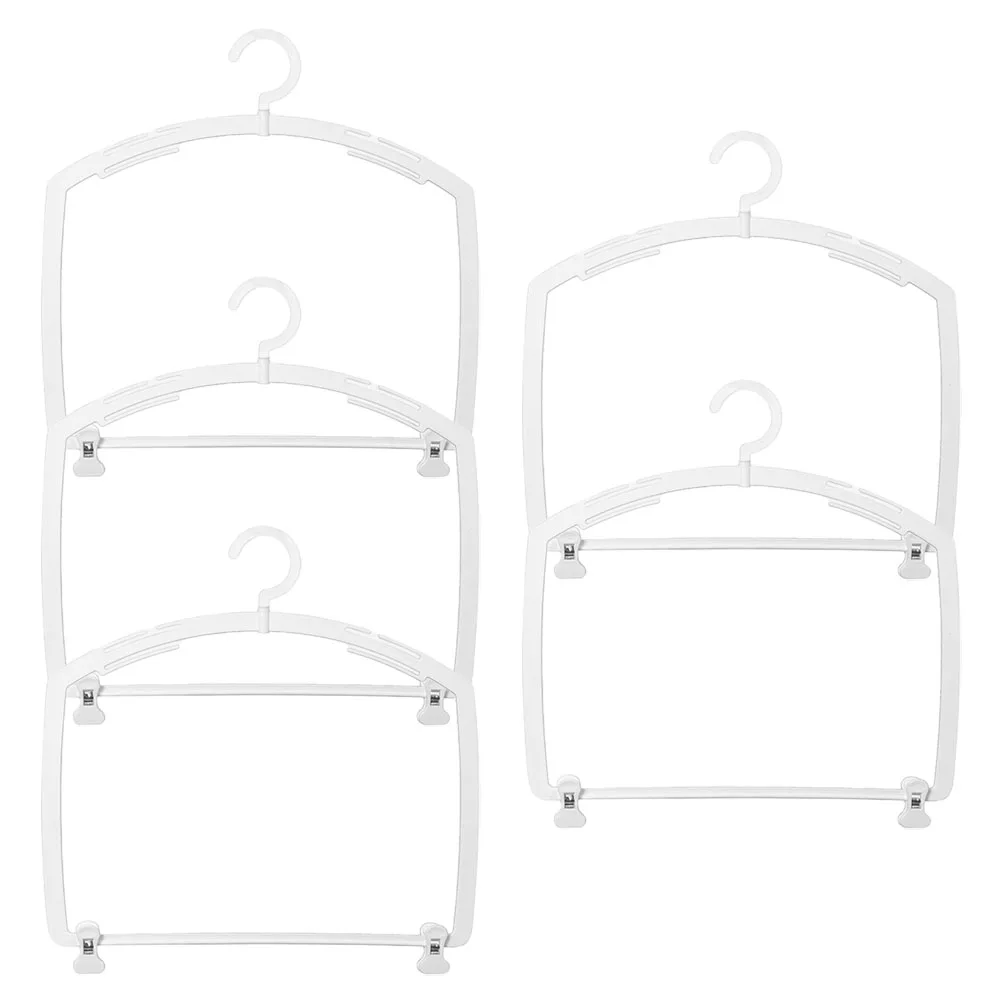 

5pcs White Bikini Hanger Swimsuit Display Rack Clothing Store Plastic Frame Non-deformable -905 Closet Organizer