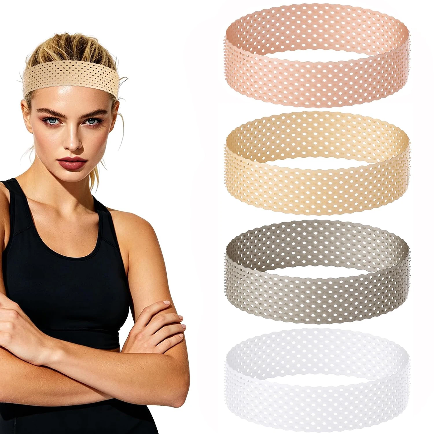 Silicone Band Women - Nowa oddychająca opaska do peruki, antypoślizgowa