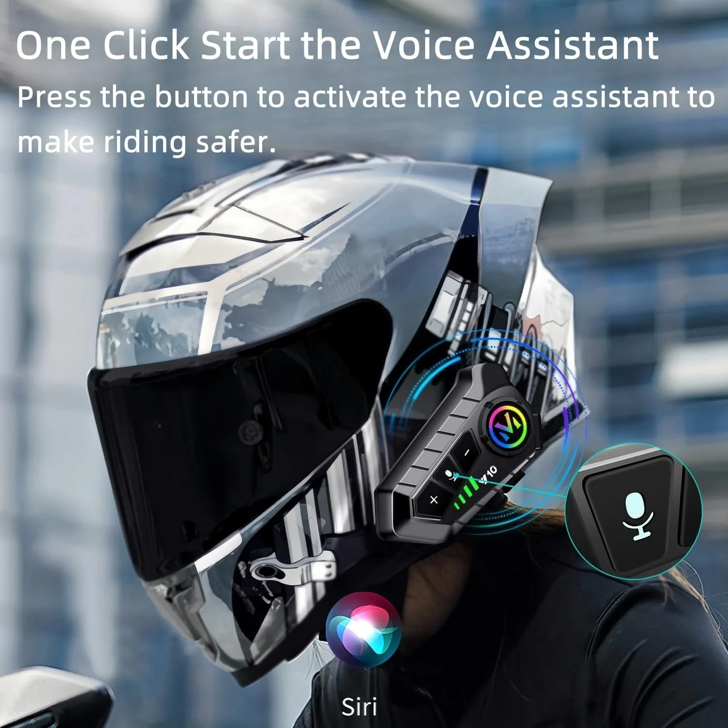 Helmet Headset Bluetooth Earphone  HD Sound Moto Wireless Headphone with Mic Motorcycle Accessories Suitable for Outdoor Sports