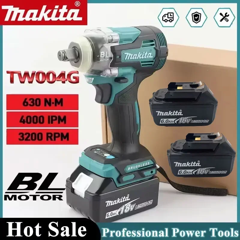 

Бесщеточная отвертка Makita TW004G 630Нм, аккумуляторная электрическая отвертка, перезаряжаемая дрель-шуруповерт для аккумулятора 18В