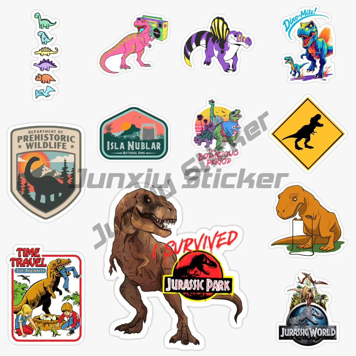 

Dinosaur T-Rex Vinyl Stickers Decor Decal Premium Quality Waterproof Car Accessories PVC Decals