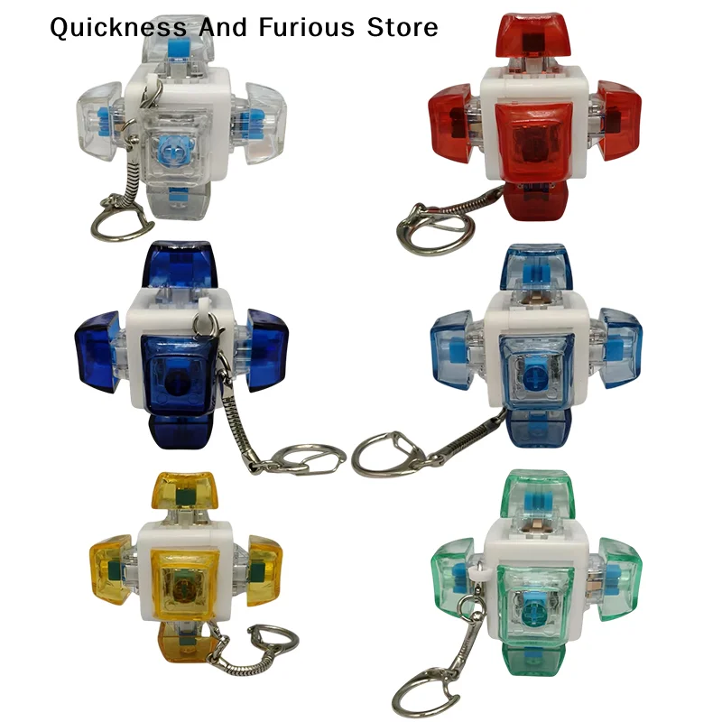 1pcs Alien Six Sided Decompression Mechanical Keyboard Key Toy Keychain For Adults Anti Stress Finger Games Mobile phone Pendant