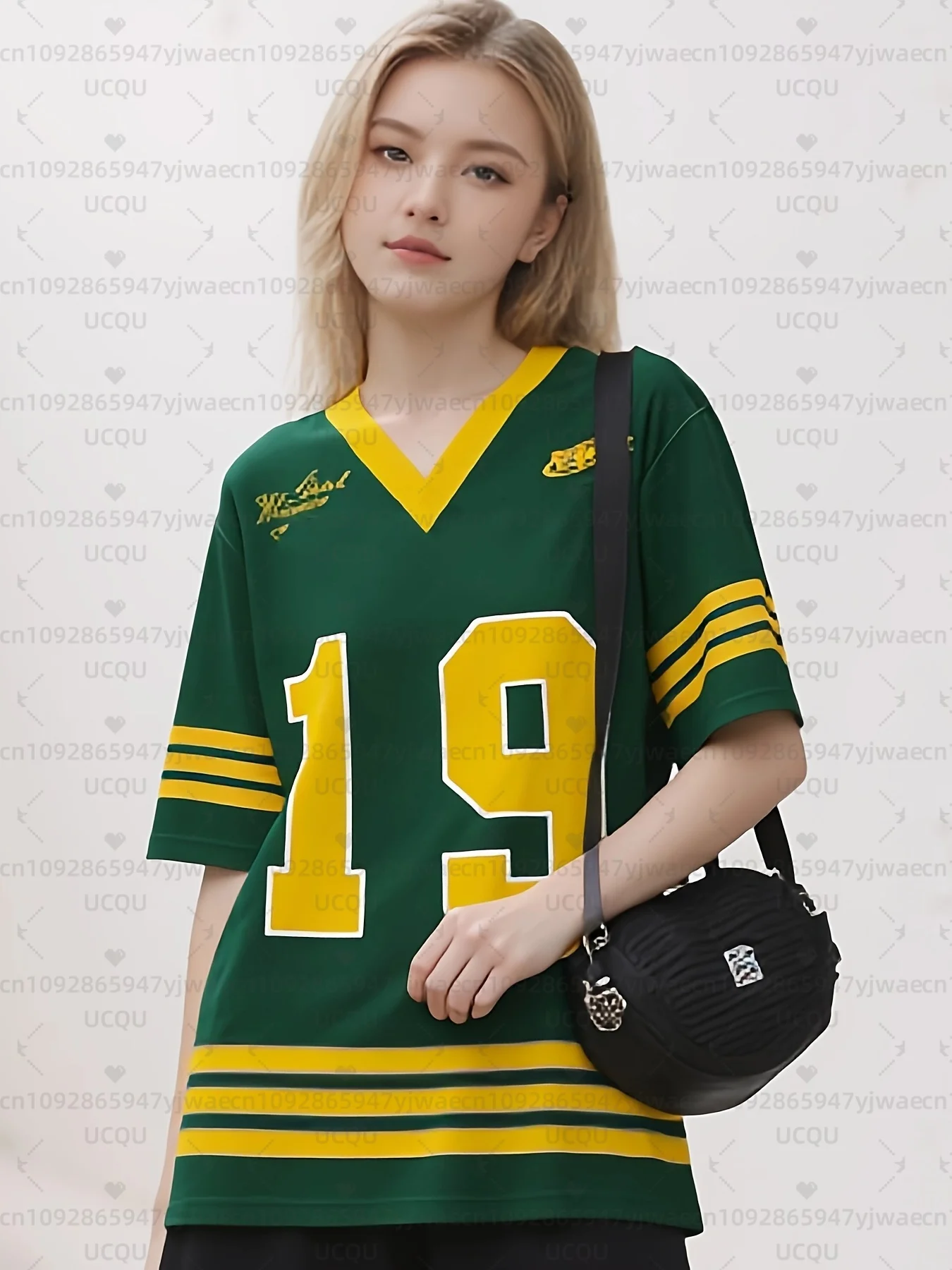 Vrouwen Brief NO.19Print V-hals Korte Mouw T-shirt Zomer Grafische Tee Plus Size Heren Sport T-shirt Tops