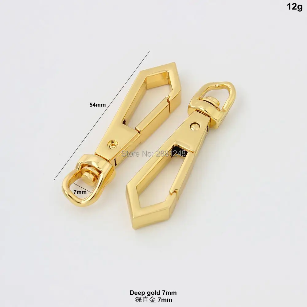 10-30-100pcs 7mm trigger snap hook handbag purse adjusted swivel bag clasp DIY hooks hardware accessory strap hook