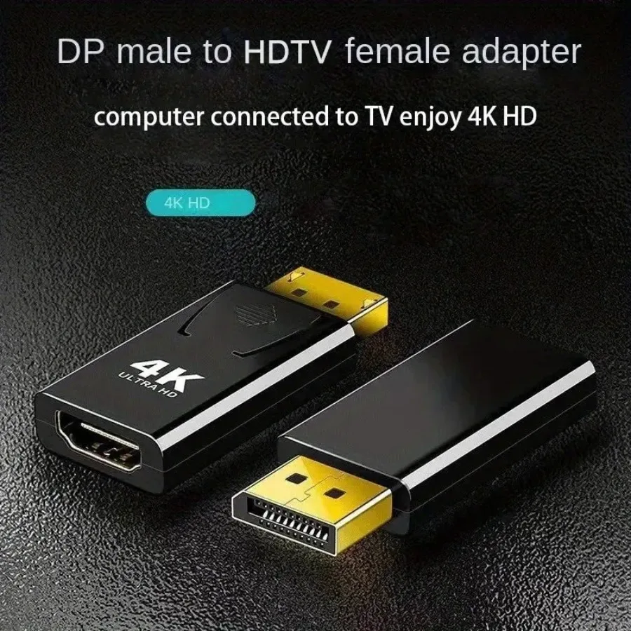 4K DP DisplayPort إلى محول متوافق مع HDMI منفذ عرض DP إلى HDMI متوافق مع HDTV محول فيديو صوت الكمبيوتر المحمول