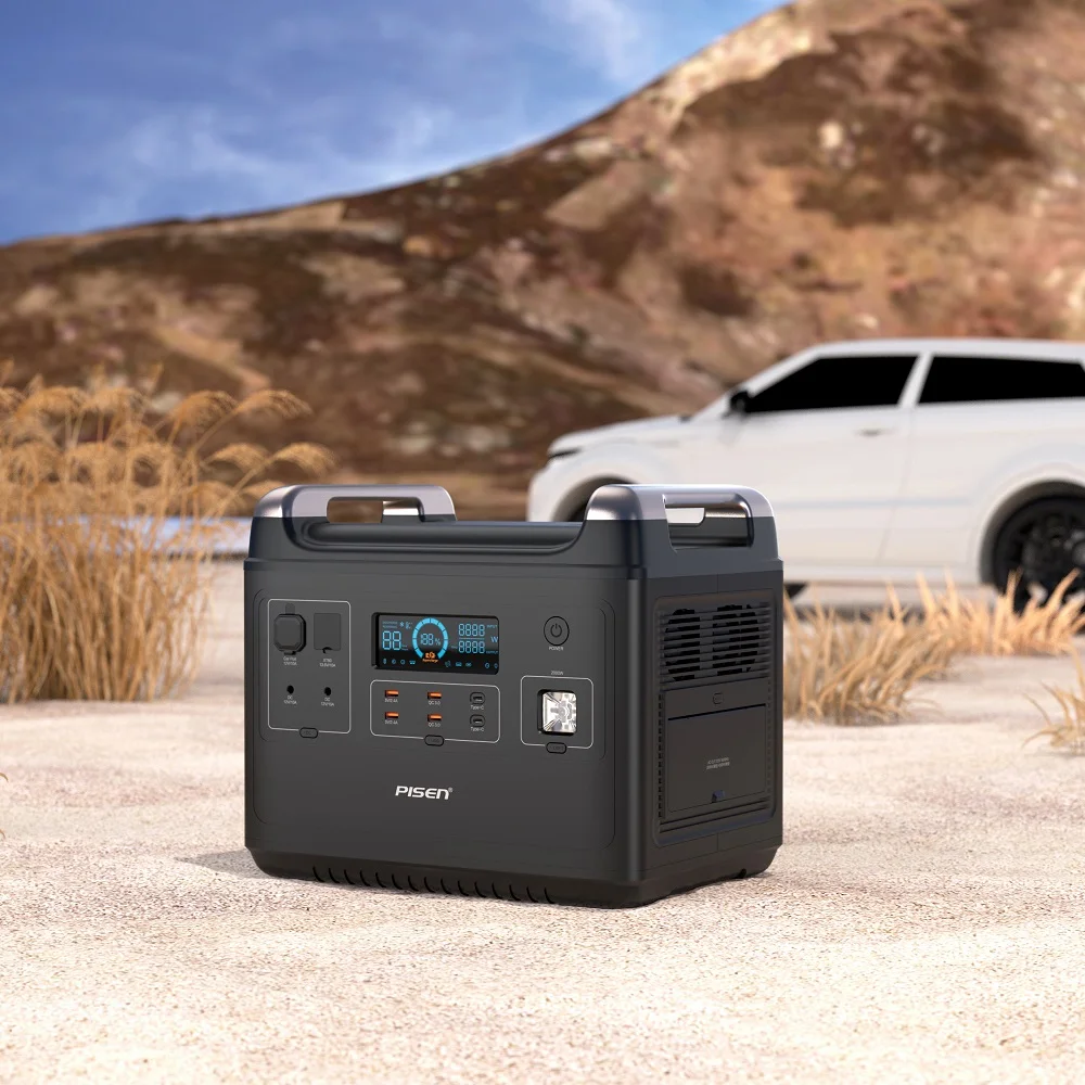 

2022 Power Station LiFePO4 UPS AC 1000W 2000W Portable Solar Inverter Generator for Home Camping