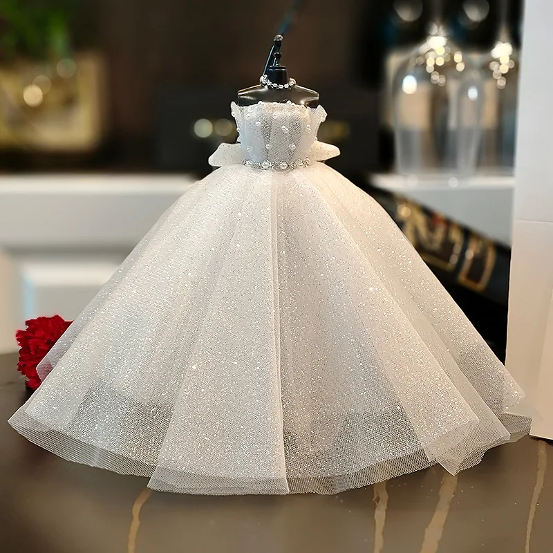 

1/6 Mini Wedding Dress Set with Stand Model Costume Bride Wedding Gown Display Holder Mannequin Valentine's Day Anniversary Gift