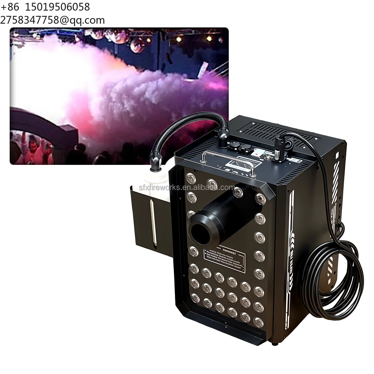 RGB Wireless Remote Vertical LED Stage Effect 4000W Metal Big Smoke Machine Spray DMX Fogger Party Smoke Generator Machine