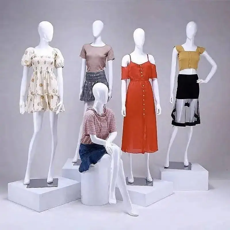 Display Female Full-Body Mannequin for Clothing Korean Clothing Store Window Wedding Matte Dress Mannequin Stand Model Rack ZR