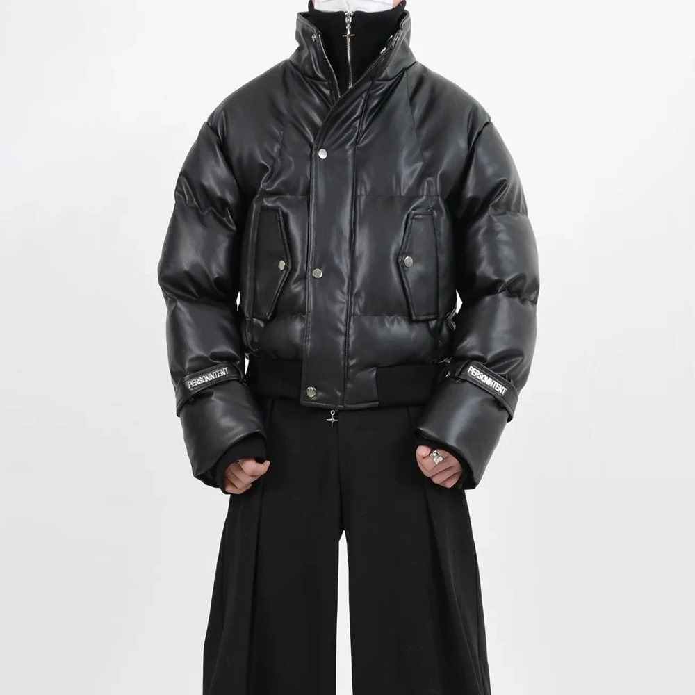 

Новая зимняя мужская искусственная двухсекционная хлопковая куртка с длинными рукавами унисекс в американском стиле ретро, модный тренд, уличный повседневный свободный мужской топ