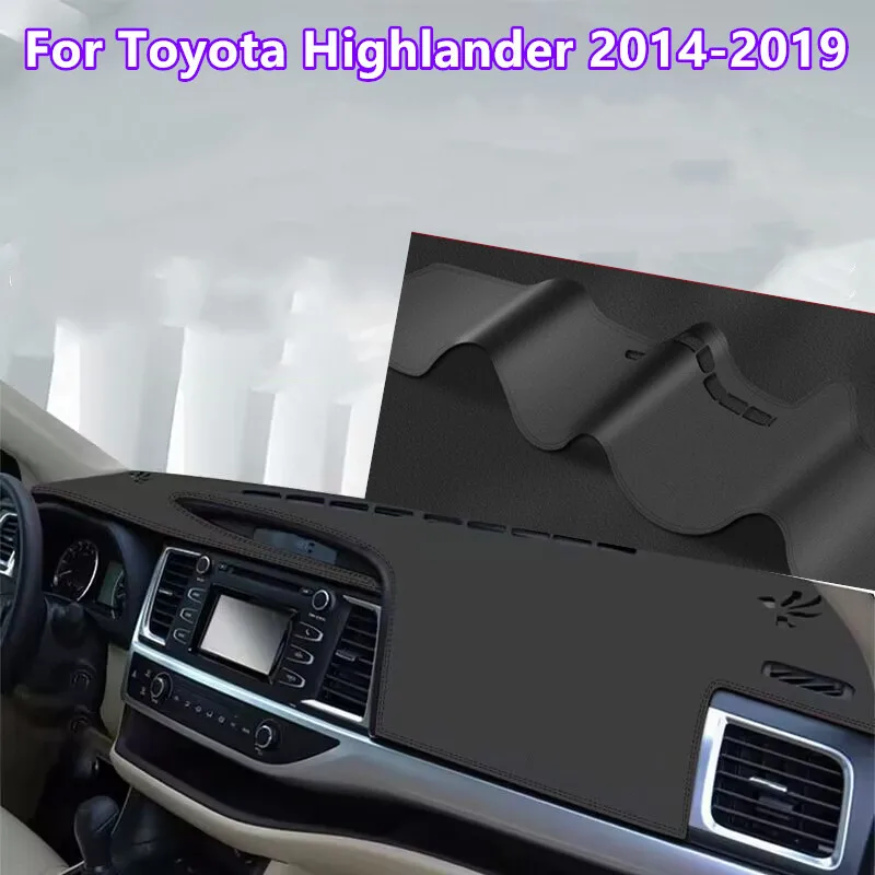

For Toyota Highlander 2014-2019 Leather Dashboard Dash Cover Protector Mat Pad