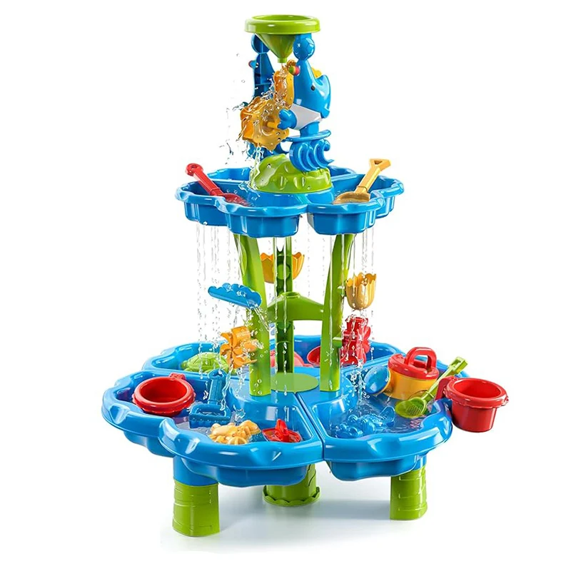 Table d'eau pour enfants de 3 à 5 ans, nappe phréatique d'été, jouets d'extérieur, jouets de plage pour enfants, table mentaires orielle pour tout-petits garçons et filles de 3 à 8 ans