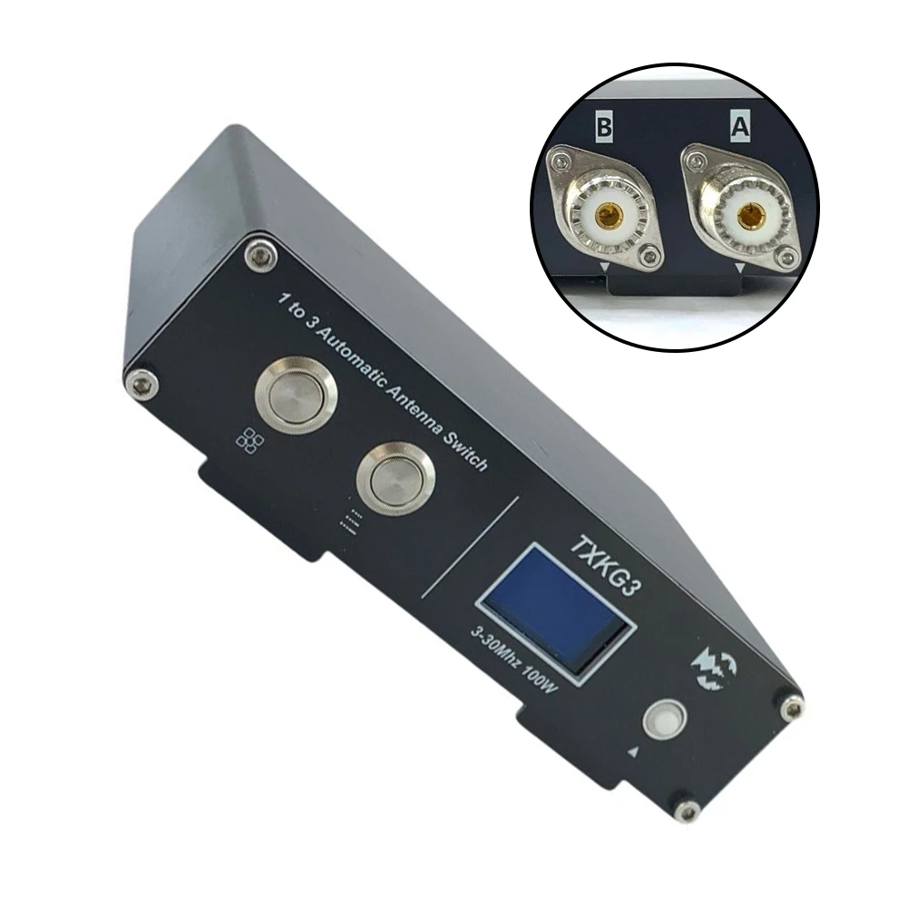 M-type Connector Switch Automatic Antenna Switcher DC 9-15V Power Input 3MHz To 30MHz Range Automatic Antenna Switch