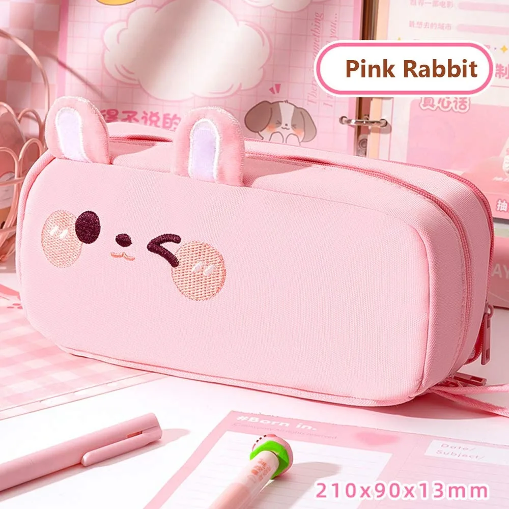 

Cute Animal Shape Pen Bag Large Capacity Waterproof Stationery Pouch Seven Layers Stationery Storage Bag Students