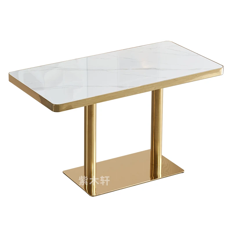 

Marble slate commercial fast food table snack bar noodle shop barbecue shop Shaxian snacks milk tea breakfast table and chair co
