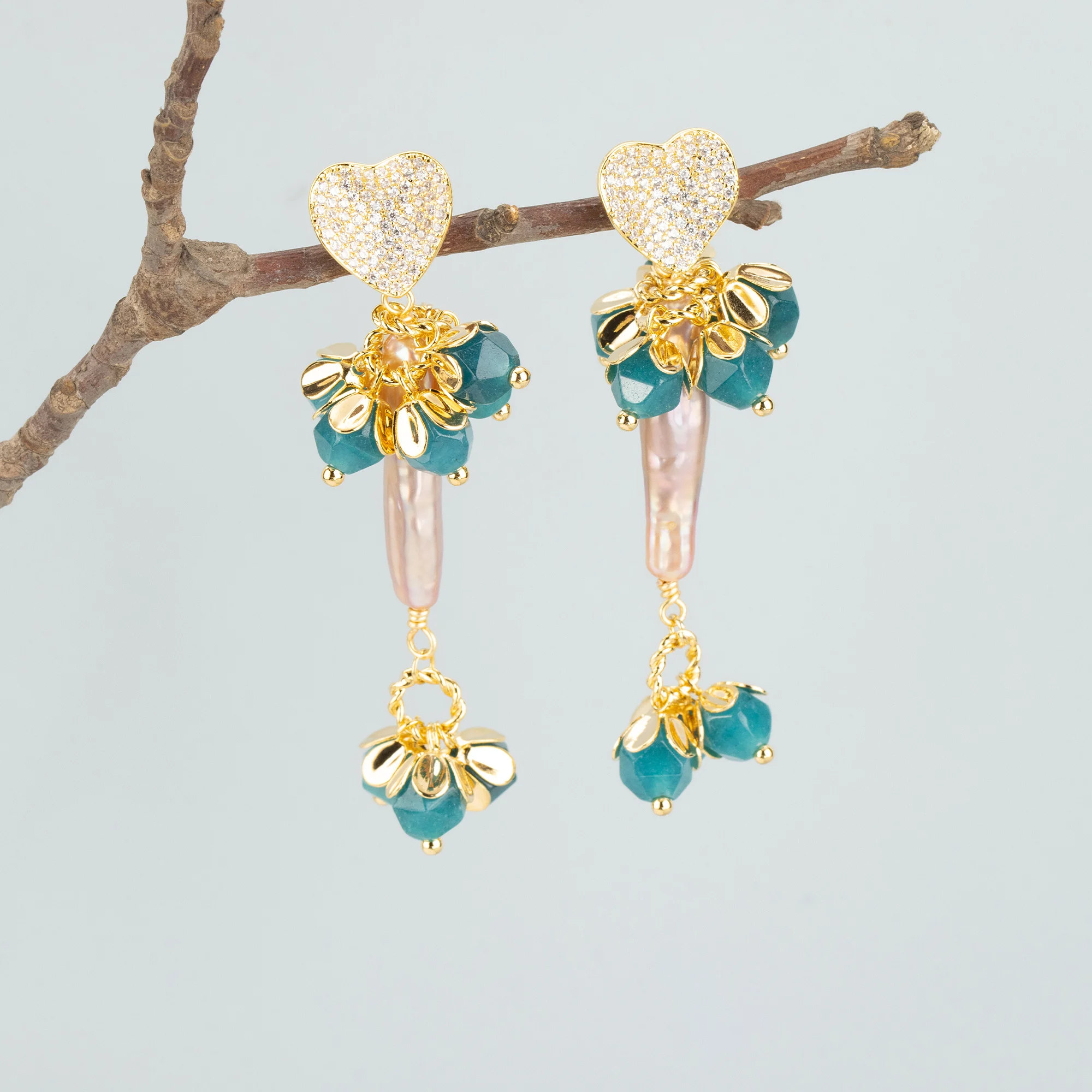 GUFEATHER,2pcs/lot,MH69,jewelry accessories,18k gold plated,copper,natural pearl,decorative supplies,diy pendants,jewelry making