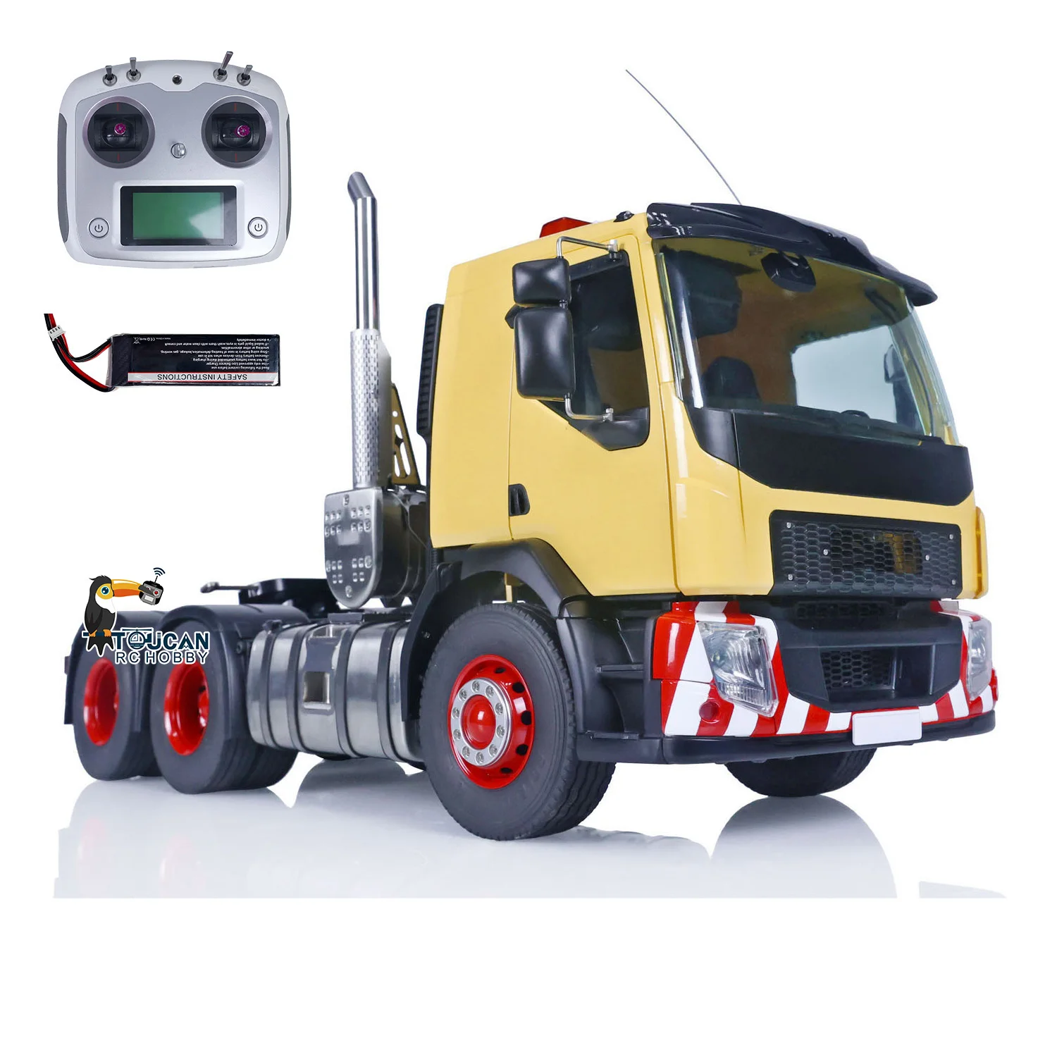 

Игрушечный радиоуправляемый трактор-грузовик TOUCAN 6x6 1/14 DIY RTR, модель автомобиля с металлическим шасси, звуком, светом и дымом для мальчиков