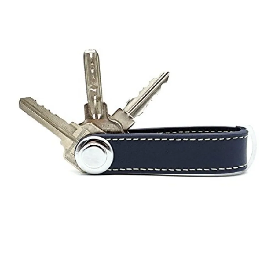 

Compact Key Holder - Stylish and Practical Pocket Key Organizer With Secure Locking Mechanism. Dark Blue