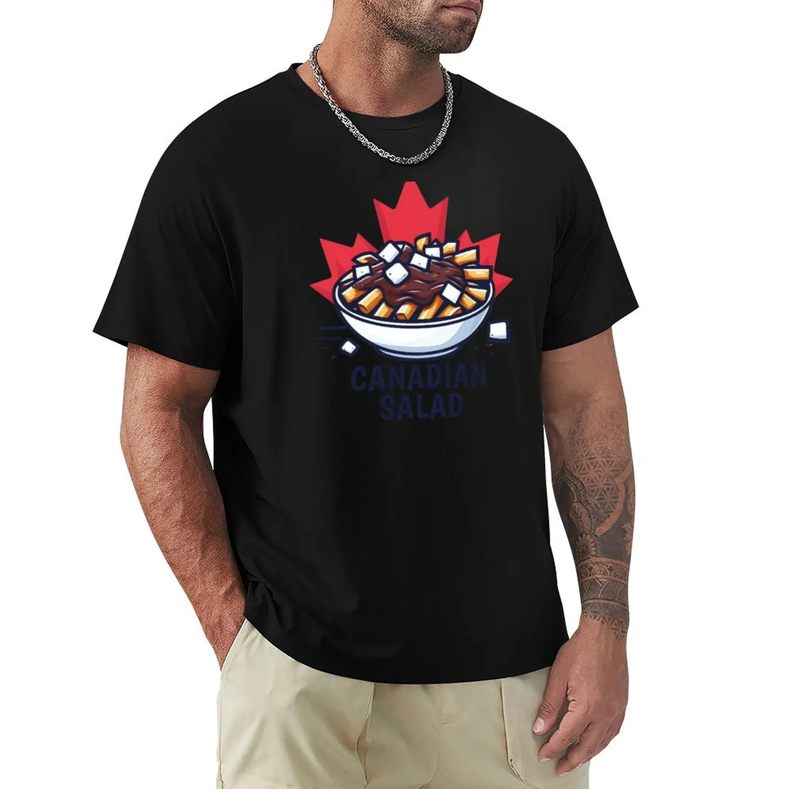 Funny Canadian Salad AKA Poutine T-Shirt Halloween Theme T-Shirt