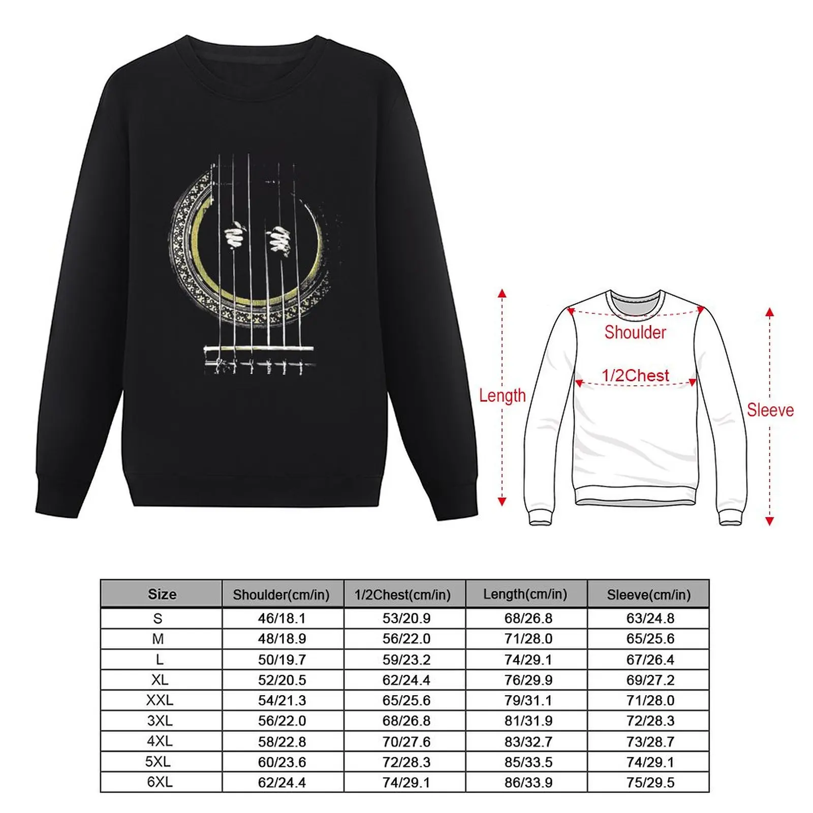 GUITAR SHIRT GUITAR PRISONER Sweatshirt blouse men's coat sweatshirt for men