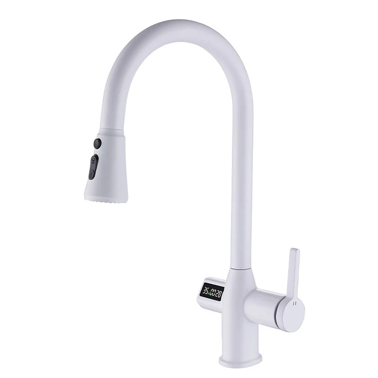 

Черные кухонные смесители, смесители для раковины с горячей и холодной водой, твердая латунь, кухонные смесители, выдвижные