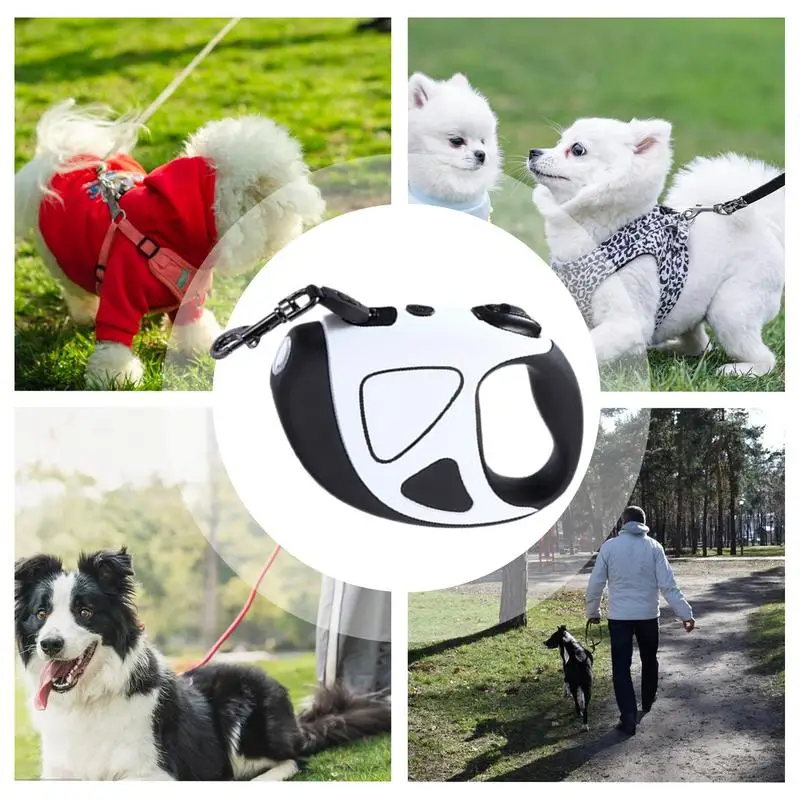 Retractable Dog Lead LED Leashes For Dogs 10ft Battery Operated High-Strength Nylon Rope Extendable Dog Leashes With Anti-Slip 5