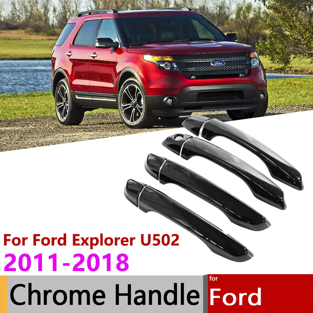 

Для Ford Explorer Classic U502 2011 ~ 2018 умная дверная ручка, глянцевая черная внешняя отделка автомобиля, автоаксессуары, наклейки