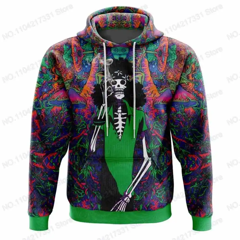 

10th One Piece-Аниме Хип-Хоп Модная Уличная Одежда Y2K Harajuku Поп Аниме Принт Осенняя Толстовка Мужская Повседневная Красочная Толстовка в стиле Панк