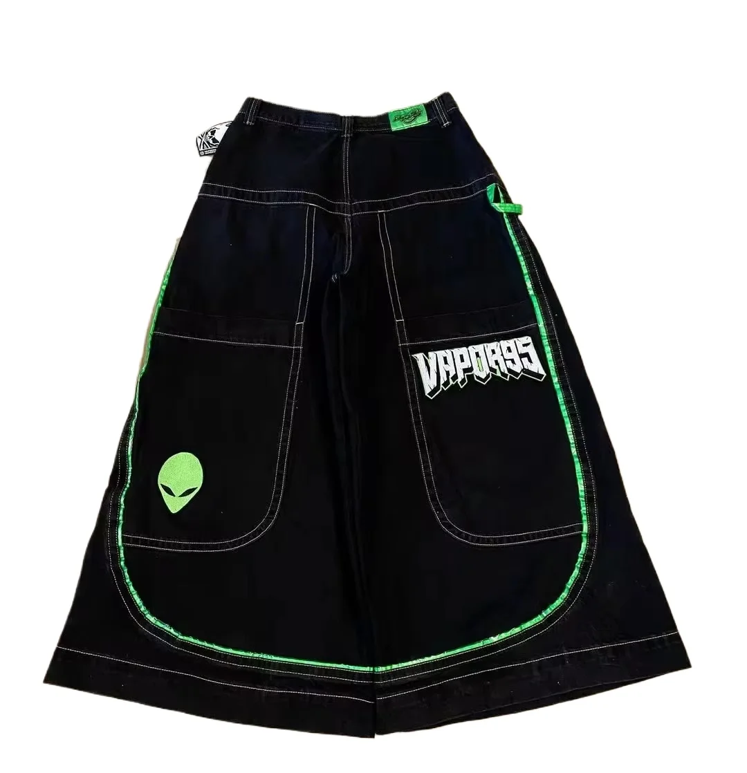 American Y2K nueva tendencia Hip Hop pantalones vaqueros sueltos con bolsillos grandes moda urbana Joker pantalones de pierna ancha de gran tamaño pantalones vaqueros para fregar Unisex