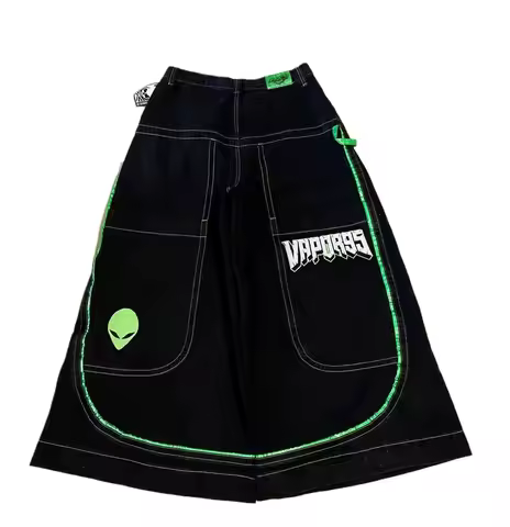 American Y2K New Hip Hop Trend Big Pocket Loose Jeans Women Street Fashion Joker Oversized Wide-leg Pants Unisex Mopping Jeans