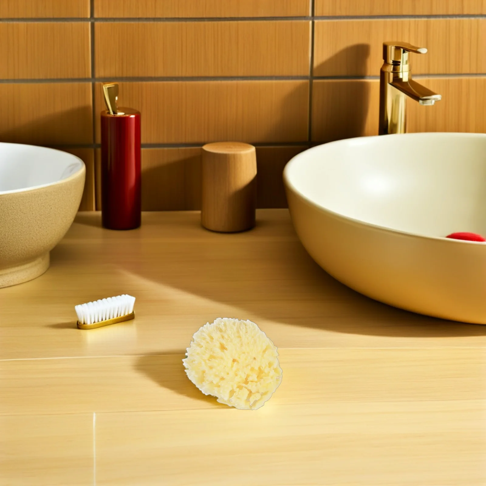 

2pcs Honeycomb Natural Sea Sponge Ultra Soft Chemical Free Mildew Resistant For Shower Bath Ball Kids Adults Seaweed Bathing