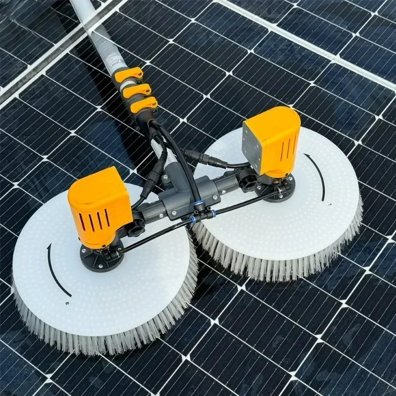 Cleaning Solar Panel Brush Equipment Rotary Double Head Cleaning Machine for  Brushless