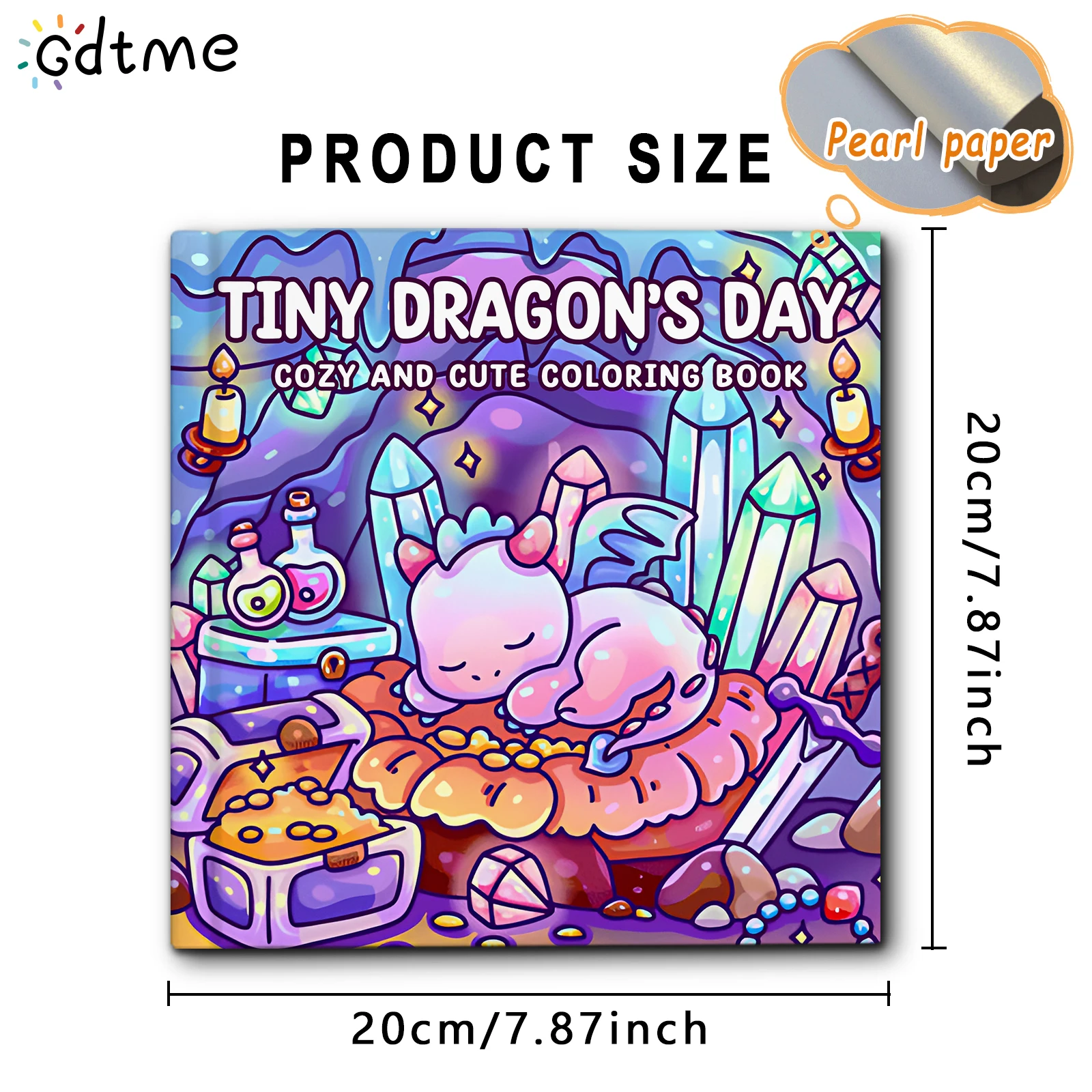  TINY DRAGON'S DAY COZY AND CUTE Malbuch für Erwachsene, zum Stressabbau, zum Zeitvertreib, DIY-Mal- und Zeichenbuch ﻿ – Detail 3