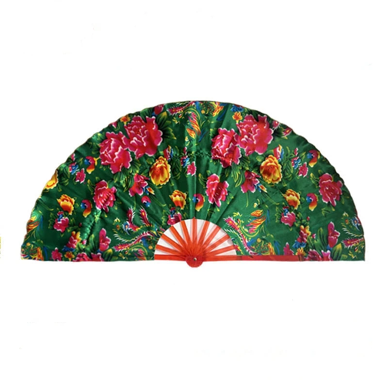 

Northeast China Yangge Dance Fan Large Flower Dance Handkerchief Fan Set Adult Errenzhuan Yangko Fan Square Dance Props Fans