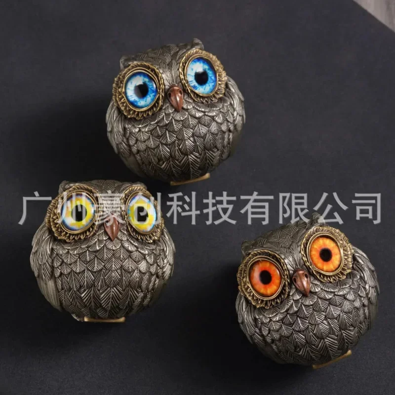 

3PCS 2024 New Owl Beads Pendant Cute Blue Red Eyes Creative Personality Home Room Decoration Crafts Children's Birthday Gifts