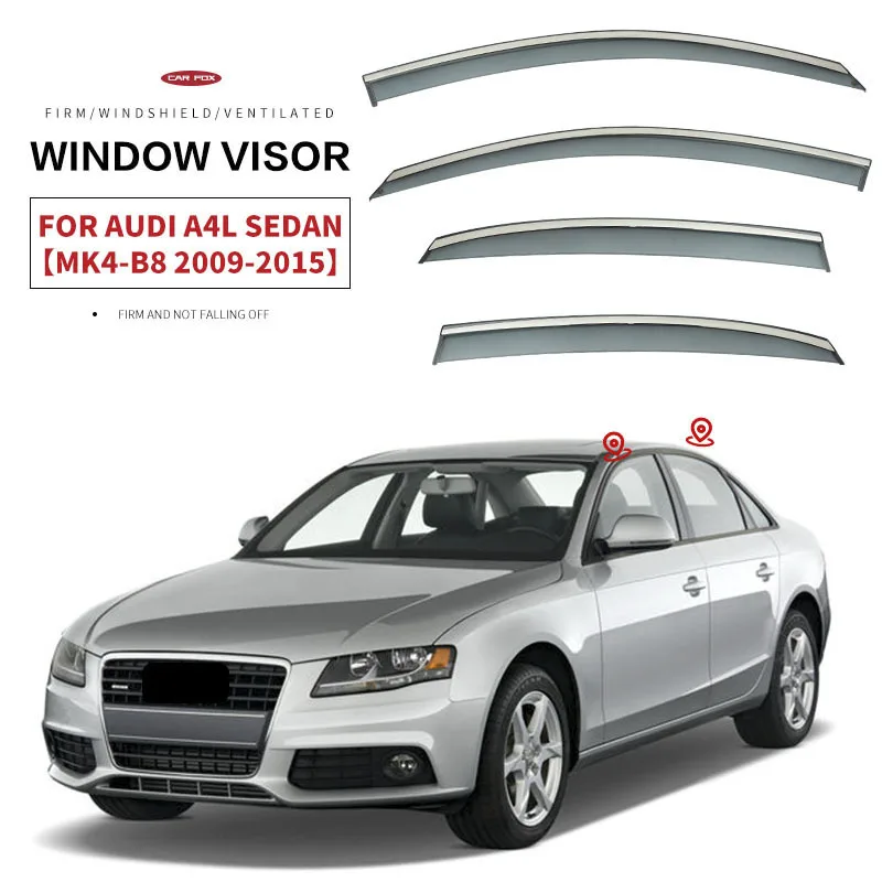 For Audi a4  Window visor Weather Shield Side Window Deflector Car windshield weather shield Car accessories