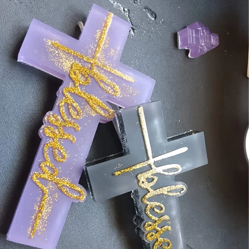 قالب سيليكون من Love Cross لتزيين الحائط المزخرف من الراتنج - عيد الحب - الأزواج