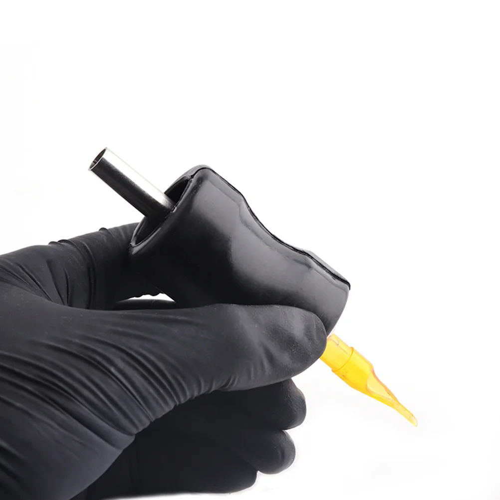 2 قطعة أغطية مقبض الوشم السيليكون قبضة كم أسود مريح مقاومة للحرارة غطاء مقبض المهنية للاستوديوهات