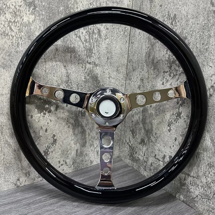 

Manufacturers Direct Sales of General Motors 15-inch Electroplated Wood Steering Wheel Refitted Classic Car Steering Wheel
