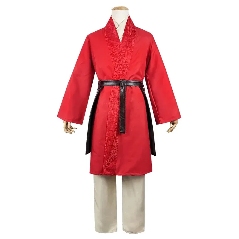 DY2025Movie Hua Mulan Cosplay Costume Superwomen COS Outfits  Chinese Hanfu Princess Red Robes Kids Adult Christmas Stage Perfor