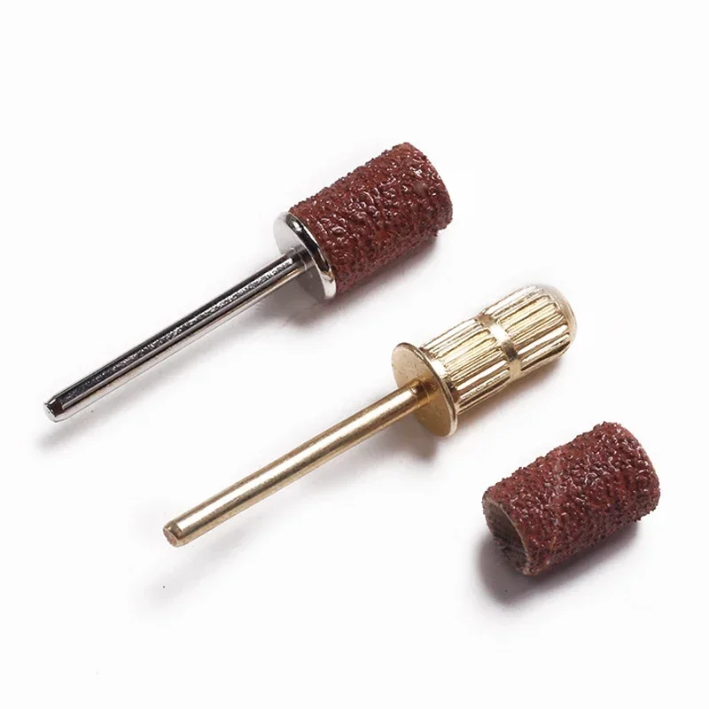 100/50 Stuks Schuren Cap Bands Voor Elektrische Manicure Machine Nail Boor Slijpen Bit Bestanden 180/120/80 Grit Nagels Pedicure Tool Set