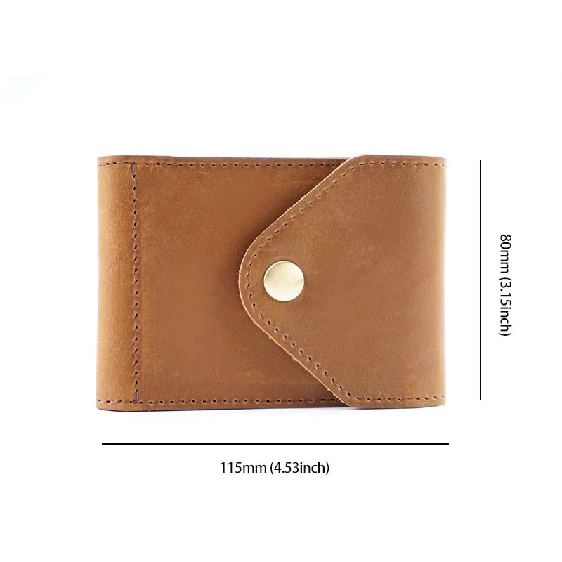 Genuine Leather ID Card Holder Driver License Cover Crazy Horse Leather Ancient Design Fashion Card Case Slim Wallet