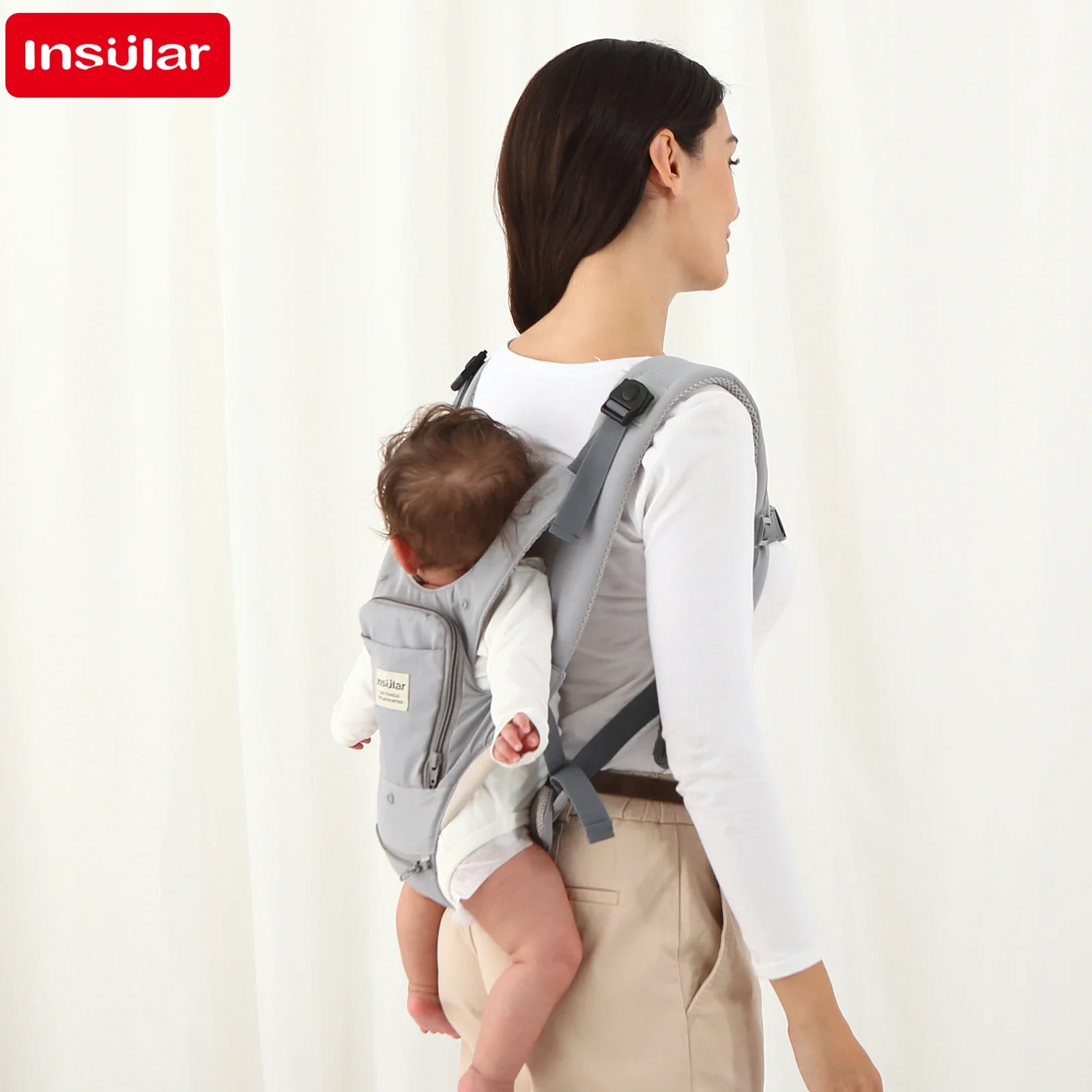 3 In 1 Baby Carrier Multi-functional Childs Waist Stool Breathable Waist Stool With Hip Seat Front Hold Portable 4 Season 5