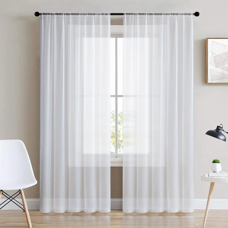 310cm Height Modern Custom Made Color Tulle Curtain Bedroom Living Room Window  Finished Custom Sheer Curtain