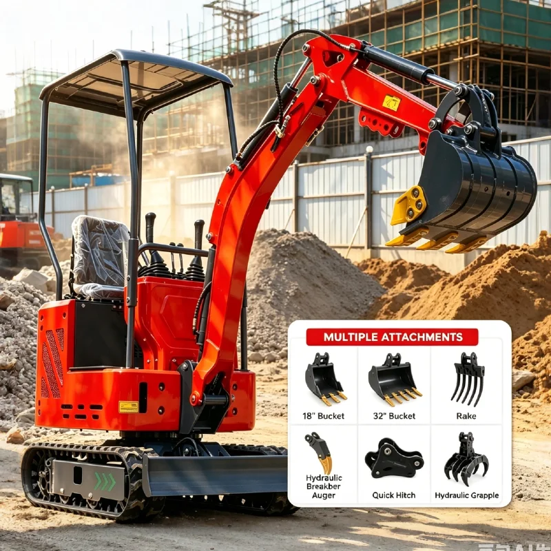 2026 New Design Customized Mini Excavator 2 Ton Battery Powered Compact MIni Excavator for Indoor Renovation Garden