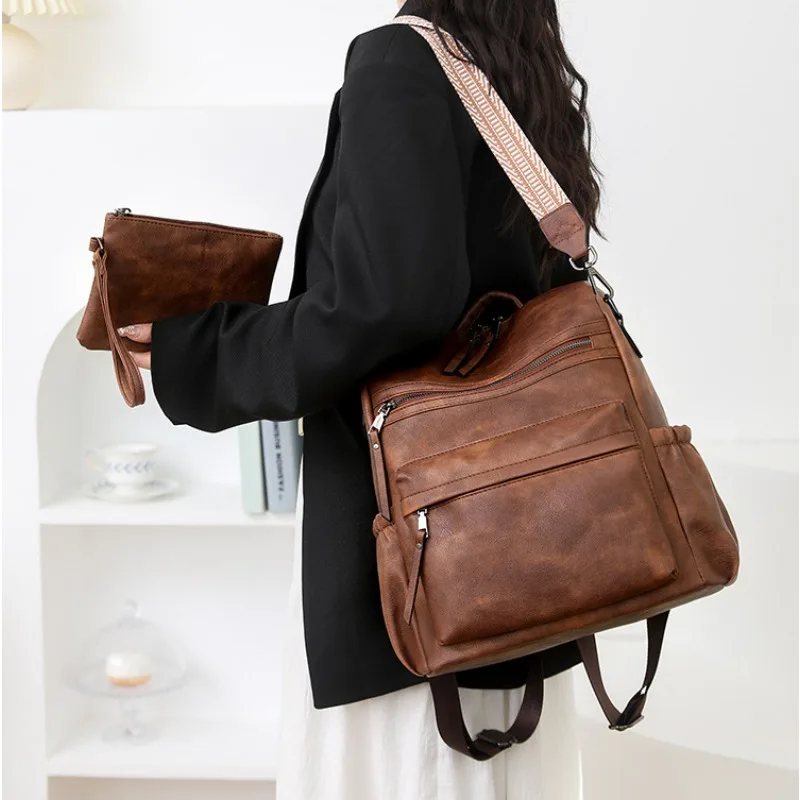 المرأة على ظهره محفظة حقائب السيدات حقيبة كتف مكافحة سرقة السفر المحافظ عارضة السفر المشي لمسافات طويلة حقيبة الظهر للماء Daypack